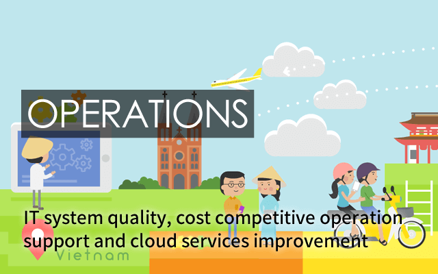OPERATIONS : IT system quality, cost competitive operation support and cloud services improvement